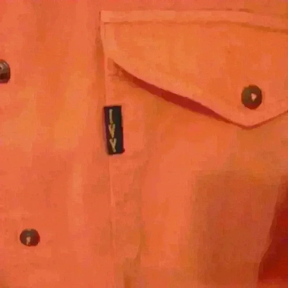 Ivy Brown Vintage Men's coral button‎ down hunting shirt Large - Picture 4 of 6